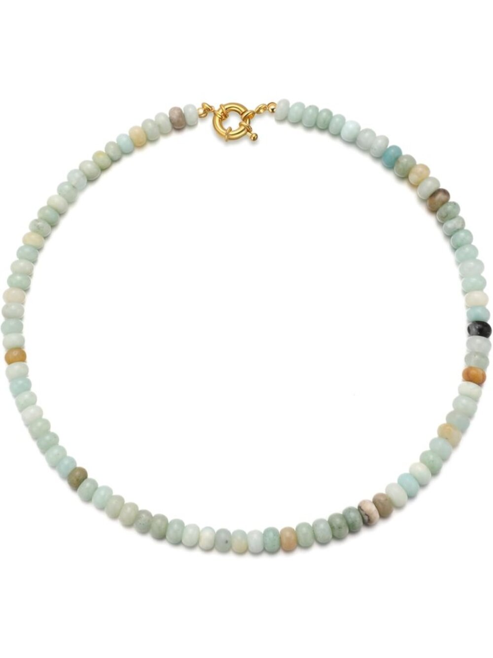 Women's Cream Beaded Gold Choker Necklace Boho Summer Beach Jewelry